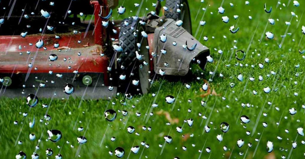 Do landscapers cut grass in the rain