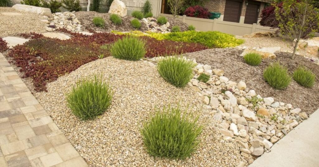 how to maintain rock landscaping