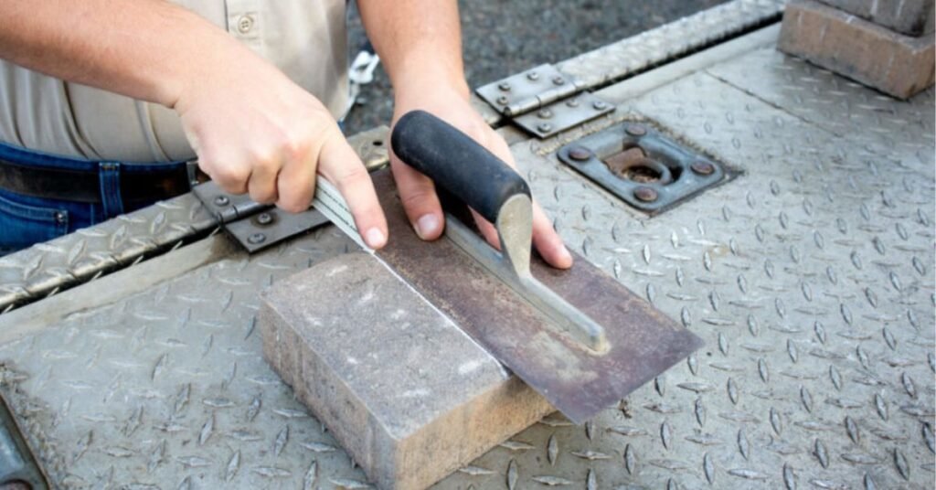 how to cut a landscaping brick